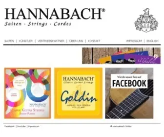 Hannabach.com(Deutsch) Screenshot