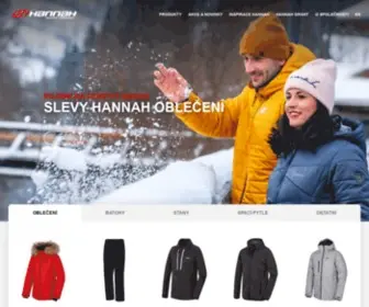 Hannah.cz(Výroba a velkoobchodní prodej zimního a sportovního oblečení a doplňků) Screenshot