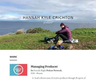 Hannahkcrichton.com(Hannah Kyle Crichton) Screenshot