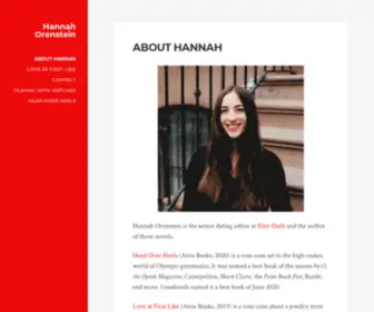 Hannahorenstein.com(Hannah Orenstein) Screenshot