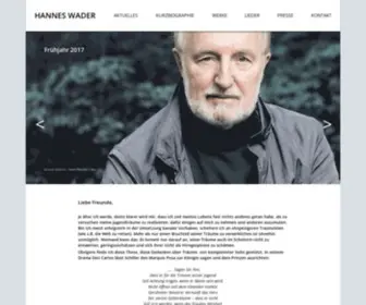 Hanneswader.de(Hannes Wader) Screenshot