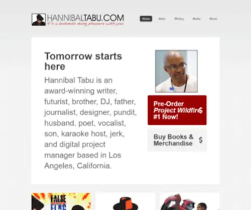 Hannibaltabu.com(The official website for Hannibal Tabu) Screenshot