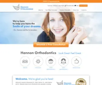 Hannonorthodontics.com(Invisalign Braces) Screenshot