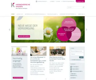 Hannoversche-Kassen.de(Nachhaltige Altersvorsorge und Kapitalanlagen) Screenshot