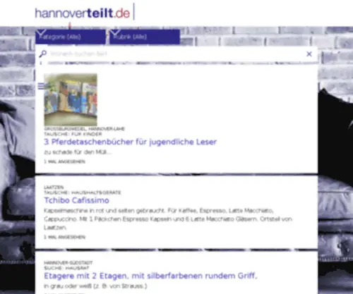 Hannoverteilt.de(Verschenkmarkt) Screenshot