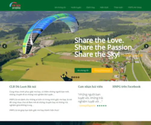 Hanoiparagliding.com(Hanoi Paragliding CLUB) Screenshot