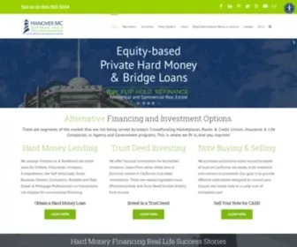 Hanovermc.com(Private Hard Money Loans In California) Screenshot