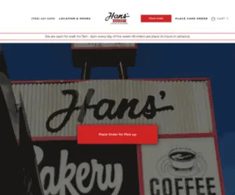 Hans-Bakery.com(Hans' Bakery in Anoka) Screenshot