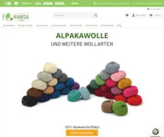 Hansafarm.com(Alpaka Wolle versandkostenfrei in bester Qualität bei bestellen) Screenshot