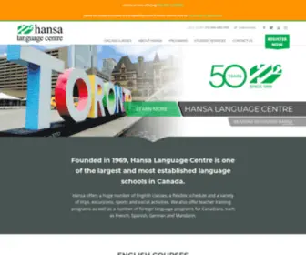 Hansalanguagecentre.com(Hansa Language Centre Toronto) Screenshot