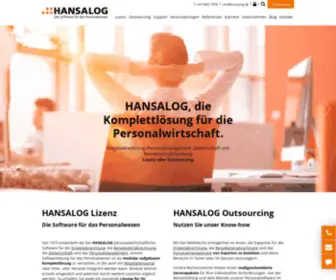 Hansalog.de(Software für das Personalwesen) Screenshot