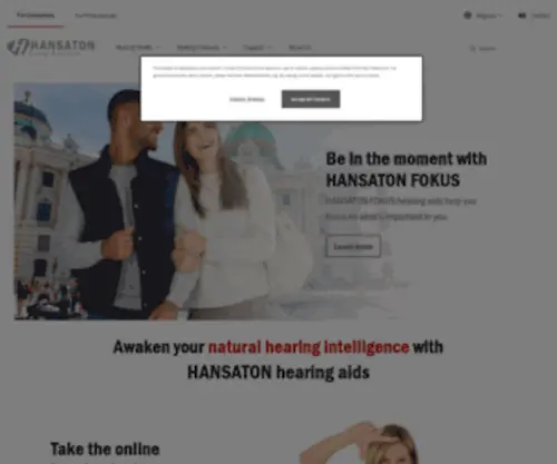 Hansaton.com(Find a hearing care solution from HANSATON with cutting) Screenshot