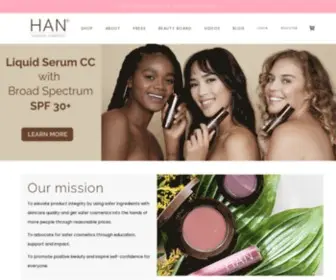 Hanscc.com(Clean, Antioxidant Enhanced, Cruelty-Free HAN Skincare Cosmetics) Screenshot