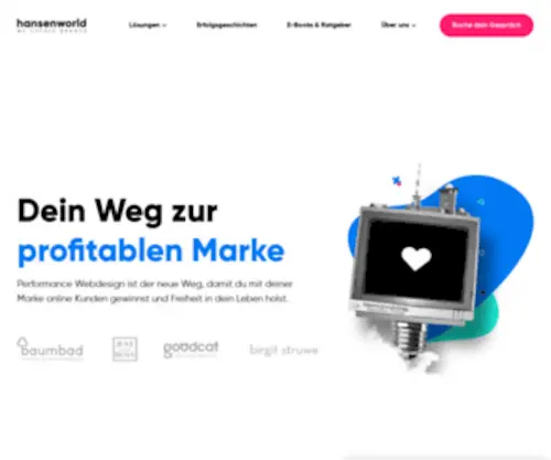 Hansen-World.de(Webseiten, die verkaufen | Als Dienstleister, Berater oder Händler zur profitablen Website) Screenshot