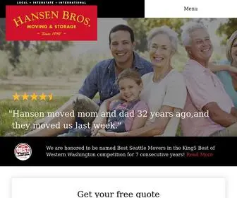 Hansenbros.com(Local Moving Company) Screenshot