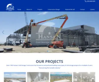 Hansencold.com(Cold Storage Construction Companies) Screenshot