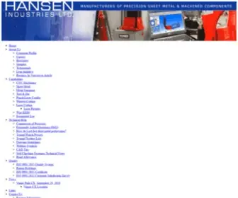 Hansenindustries.com(Hansen Industries Ltd) Screenshot