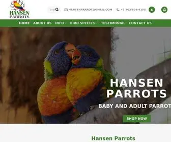 Hansenparrots.com(Parrots for sale. Our aviary) Screenshot