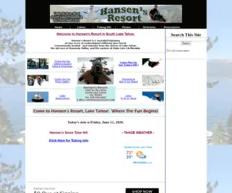 Hansensresort.com(Snow Tubing Hill at Lake Tahoe) Screenshot