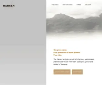 Hansentasmania.com(Hansen Cider Tasmania) Screenshot