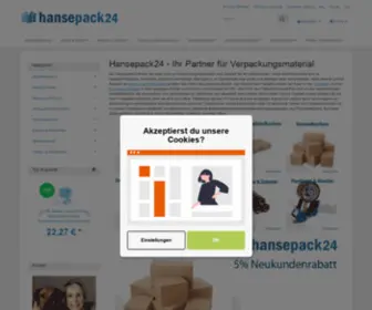 Hansepack24.com(Verpackungen & Zubehör) Screenshot