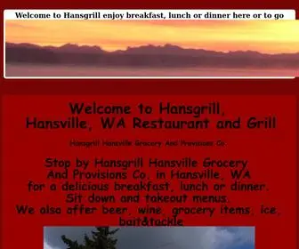 Hansgrill.com(Hansgrill Hansvill Grocery and Provisions Co) Screenshot