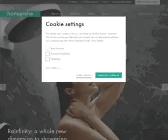 Hansgrohe.com(Taps and showers for the quality) Screenshot