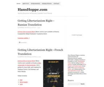 Hanshoppe.com(Austrian Economist and Anarcho) Screenshot
