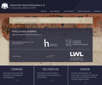 Hansischergeschichtsverein.de(Hansischer Geschichtsverein e) Screenshot