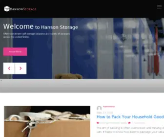Hansoncoldstorage.com(Self Storage Units Near Me) Screenshot