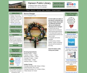 Hansonlibrary.org(132 Maquan Street) Screenshot