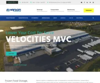 Hansonlogistics.com(Global Cold Storage Warehousing & Integrated Solutions) Screenshot