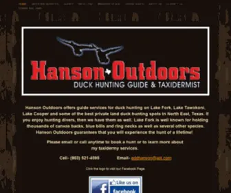 Hansonoutdoors.net(Home) Screenshot