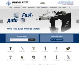 Hansonrivet.com(Rivets, Riveting Tools and Equipment) Screenshot