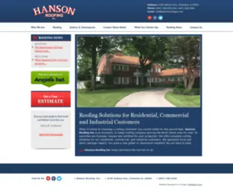 Hansonroofinginc.net(Hanson Roofing) Screenshot