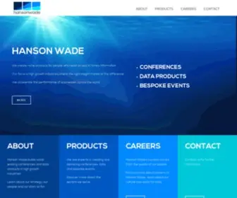 Hansonwade.com(Hanson Wade) Screenshot