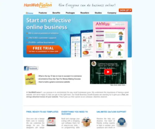 Hanwebfusion.com(Online Business with HanWebFusion eShop Storefront Solutions) Screenshot