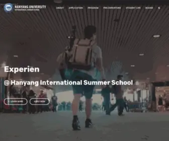 Hanyangsummer.com(Hanyang International Summer School (HISS)) Screenshot