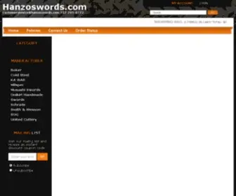Hanzoswords.com(Hanzo Swords) Screenshot