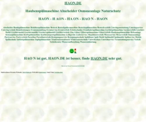 Haon.de(Haubenspülmaschine) Screenshot
