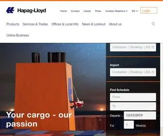 Hapag-LLoyd.com(Hapag LLoyd) Screenshot