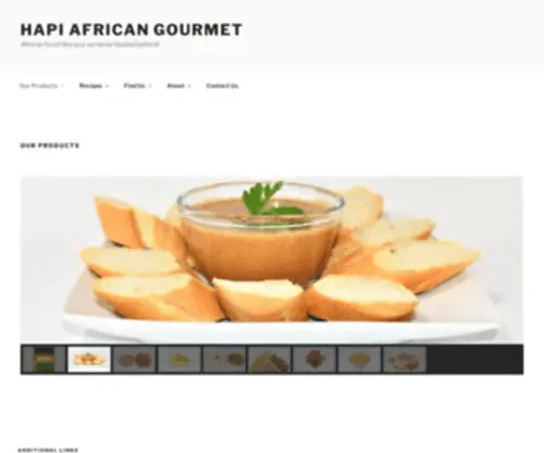 Hapiafricangourmet.com(African food like you've never tasted before) Screenshot