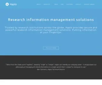 Haplo.com(Research Information Systems) Screenshot