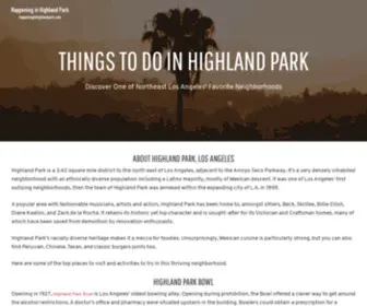 Happeninginhighlandpark.com(Things to Do in Highland Park) Screenshot