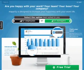 Happiily.com(Measuring Employee Happiness Anonymously and Securely) Screenshot