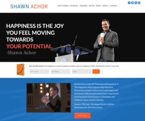 Happinessadvantage.com(Founder, Institute for Applied Positive Research) Screenshot