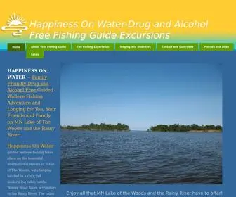 Happinessonwater.com(Guided Walleye Fishing on MN Lake of the Woods and Rainy River) Screenshot