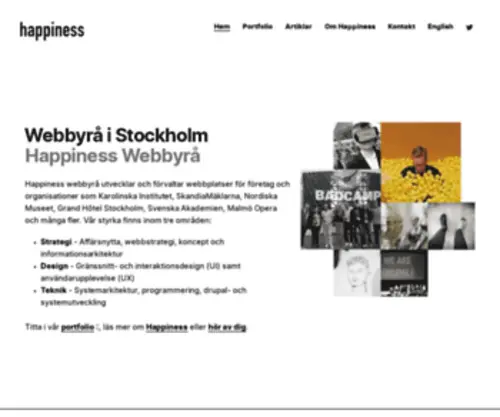 Happiness.se(Webbyrå Stockholm) Screenshot