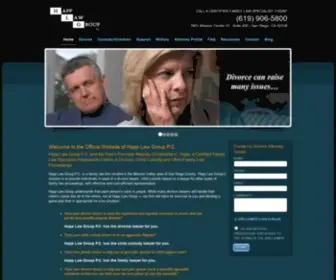 Happlawgroup.com(San Diego Family Law Attorney) Screenshot