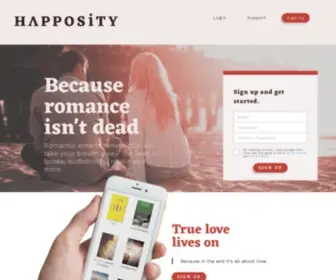 Happosity.com(Romantic library that will take your breath away) Screenshot